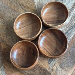 Wooden Bowl Set, set of 4
